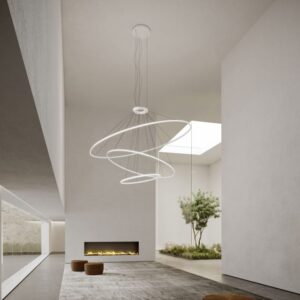 LEDS-C4 - Suspension Circular Downward 3 Rings (ø2000 ø1200 ø600) LED 223.5W 7869lm 2700K - CS4H-00V9AZRU14