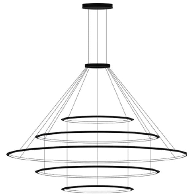 LEDS-C4 - Suspension Circular Inward 5 Rings (ø600 ø1200 ø2000 ø1200 ø600) LED 290.7W 1388 - CD4F-00X9AZRU14 LEDS-C4 - Suspension Circular Inward 5 Rings (ø600 ø1200 ø2000 ø1200 ø600) LED 290.7W 1388 - CD4F-00X9AZRU14