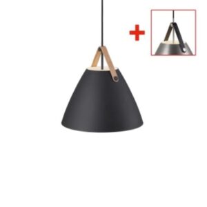 NORDLUX - Strap 36 Pendant Metal/Genuine leather Black - 84343003