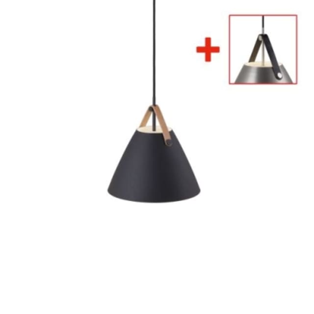 NORDLUX - Strap27 Pendant Metal/Gen.leather Black - 84333003 NORDLUX - Strap27 Pendant Metal/Gen.leather Black - 84333003