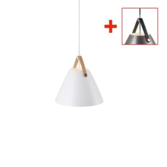 NORDLUX - Strap27 Pendant Metal/Gen.leather White - 84333001 NORDLUX - Strap27 Pendant Metal/Gen.leather White - 84333001