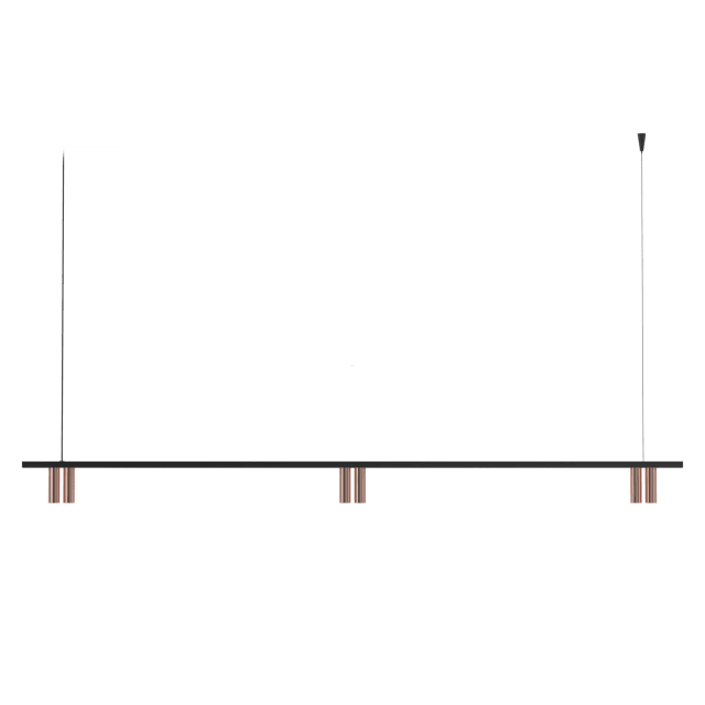 PSM LIGHTING - CIGARO suspension - fixe - sans driver LED alu bronze foncé - noir - 2496.1600.6A.233.NW PSM LIGHTING - CIGARO suspension - fixe - sans driver LED alu bronze foncé - noir - 2496.1600.6A.233.NW