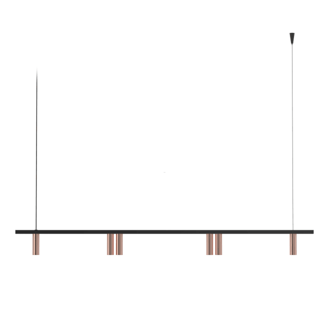 PSM LIGHTING - CIGARO suspension - fixe - sans driver LED alu - noir - 2496.1200.6B.142.WW PSM LIGHTING - CIGARO suspension - fixe - sans driver LED alu - noir - 2496.1200.6B.142.WW