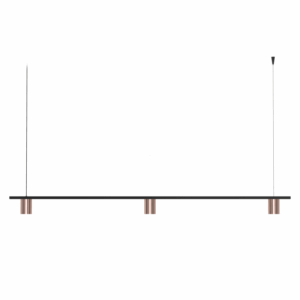 PSM LIGHTING - CIGARO suspension - fixe - sans driver LED cr brillant - noir - 2496.1600.6A.562.WW