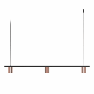 PSM LIGHTING - CIGARO suspension - fixe - sans driver LED mat bronze - noir - 2496.1200.6A.132.WW