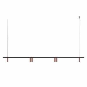 PSM LIGHTING - CIGARO suspension - fixe - sans driver LED mat bronze - noir - 2496.1600.6B.132.WW