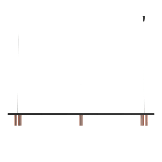 PSM LIGHTING - CIGARO suspension - fixe - sans driver LED noir texture - 2496.1200.5.2M.WW PSM LIGHTING - CIGARO suspension - fixe - sans driver LED noir texture - 2496.1200.5.2M.WW