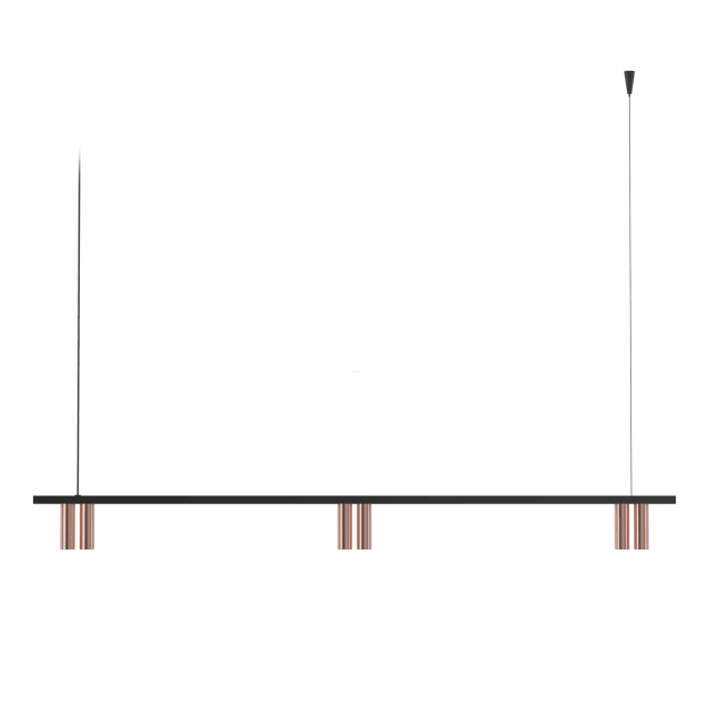 PSM LIGHTING - CIGARO suspension - fixe - sans driver LED noir texture - 2496.1200.6A.2M.NW PSM LIGHTING - CIGARO suspension - fixe - sans driver LED noir texture - 2496.1200.6A.2M.NW