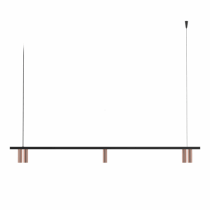 PSM LIGHTING - CIGARO suspension - fixe - sans driver LED or brillant - noir - 2496.1200.5.42.NW
