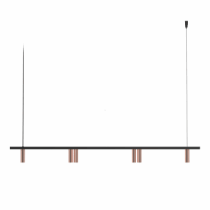 PSM LIGHTING - CIGARO suspension - fixe - sans driver LED or brillant - noir - 2496.1200.6B.42.WW