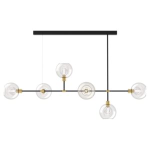 PSM LIGHTING - CLEO suspension - fixe - sans transfo noir texture / smokey grey - 5142.2M.SG