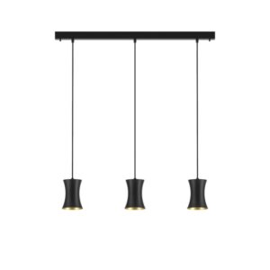 PSM LIGHTING - Clara blanc mat texture/blanc suspension-fixe-avec 3x Clara Ø120 sur base J - 3414.3.1M.TX1