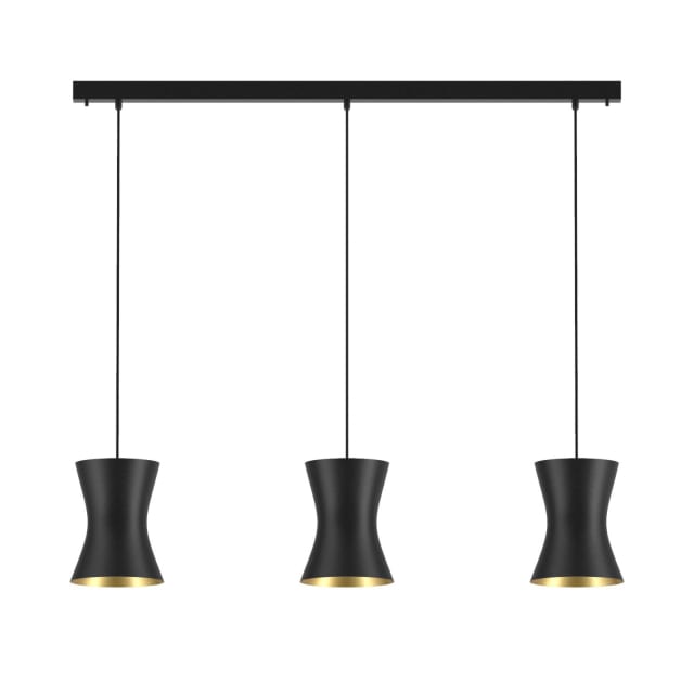 PSM LIGHTING - Clara noir-dorée int./noir suspension-fixe-avec 3x Clara Ø205 sur base Ju - 3416.3.29.TX2 PSM LIGHTING - Clara noir-dorée int./noir suspension-fixe-avec 3x Clara Ø205 sur base Ju - 3416.3.29.TX2