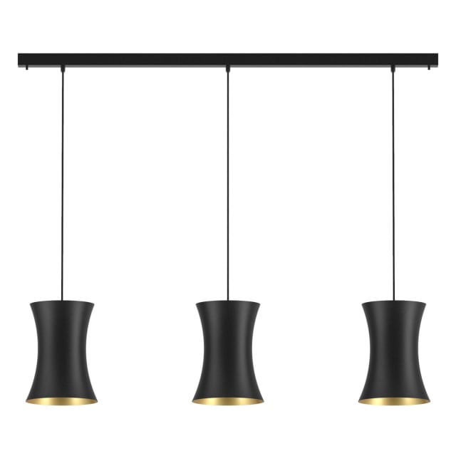 PSM LIGHTING - Clara noir-dorée int./noir suspension-fixe-avec 3x Clara Ø250 sur base Ju - 3417.3.29.TX2 PSM LIGHTING - Clara noir-dorée int./noir suspension-fixe-avec 3x Clara Ø250 sur base Ju - 3417.3.29.TX2