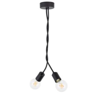 PSM LIGHTING - FLEX suspension - rond - orientable - avec tube flexible noir texture - 1472.2.2M
