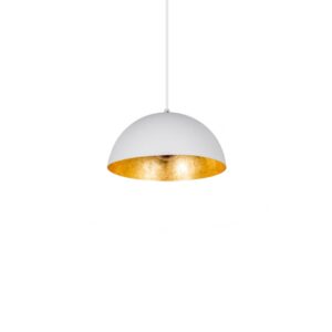 PSM LIGHTING - HANGOVER suspension avec rotule - tige raccourcissable noir - or feuille - 1624.B3.290