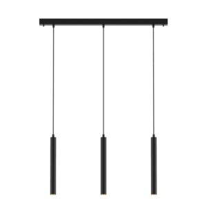 PSM LIGHTING - Jacob noir-or/messing suspension-avec 3x Jacob sur base Juba-avec driver - 1922.3.216.TXM.NW
