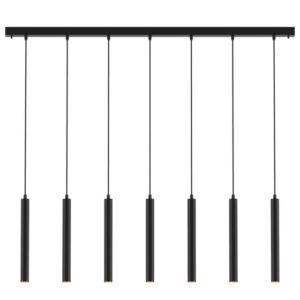 PSM LIGHTING - Jacob noir-or/noir suspension-avec 7x Jacob sur base Juba-avec driver LED - 1924.7.216.TX2.WW