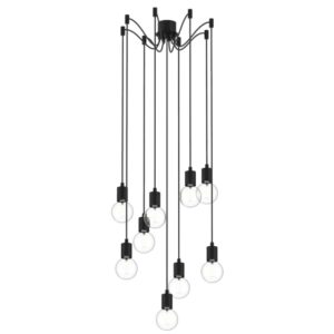 PSM LIGHTING - Maestro blanc mat texture/torsadé blanc suspension-avec 9x câble textile 2m e - 5149.9.1M.TXW1