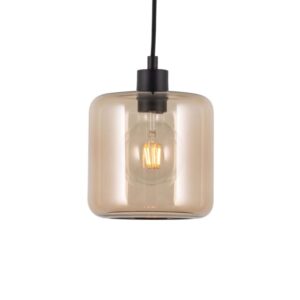 PSM LIGHTING - Manon bronze/messing/laiton satin suspension-rond-avec 2m de câble textile - 5120.N.16.BZ.TXM