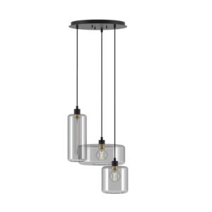 PSM LIGHTING - Manon noir-or/bronze/noir suspension-avec 3x 1