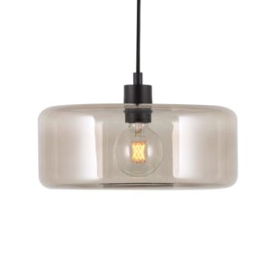 PSM LIGHTING - Manon steel/whisky/bronze suspension-rond-avec 2m de câble textile et arrêt - 5124.Q.13.ST.TX8