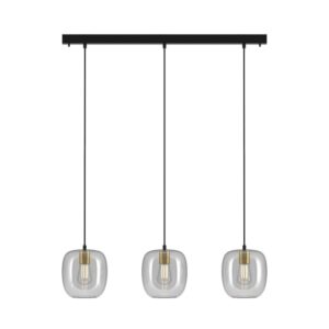PSM LIGHTING - Moby blanc mat texture/transparent/blanc suspension-avec 3x Moby-1