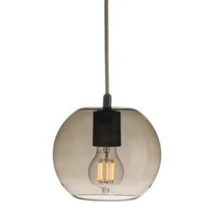 PSM LIGHTING - Moby bronze/bronze brillant/brun-bronze suspension-avec 2m de câble textile e - 5094.B.E27.53.BZ.TXG13