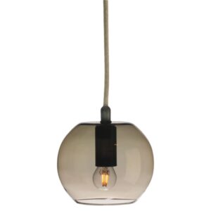 PSM LIGHTING - Moby bronze/noir/noir texture suspension-avec 2m de câble textile et arrêt de - 5095.A.E14.2M.BZ.TX2