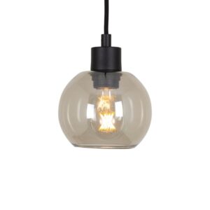 PSM LIGHTING - Moby bronze/sable/brun-bronze suspension avec câble textile-avec 2m de câble t - 5126.A.E27.SH.53.BZ.TX12