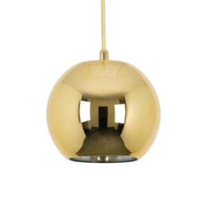 PSM LIGHTING - Moby gold coat/noir/noir texture suspension-avec 2m de câble textile et arrêt - 4970.B.E27.2M.GC.TX2