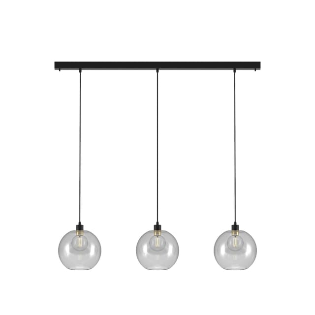 PSM LIGHTING - Moby laiton satin/transparent/messing suspension-avec 3x Moby Ø250-1 PSM LIGHTING - Moby laiton satin/transparent/messing suspension-avec 3x Moby Ø250-1