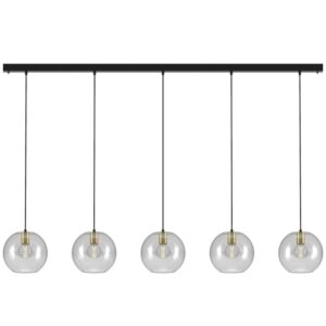 PSM LIGHTING - Moby noir-or/transparent/noir suspension-avec 5x Moby Ø250-1