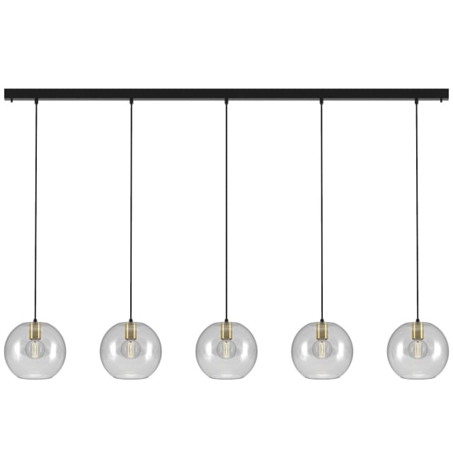 PSM LIGHTING - Moby noir-or/transparent/noir suspension-avec 5x Moby Ø250-1 PSM LIGHTING - Moby noir-or/transparent/noir suspension-avec 5x Moby Ø250-1