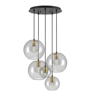 PSM LIGHTING - Moby noir texture/smokey grey/noir suspension-avex 3x Moby Ø250