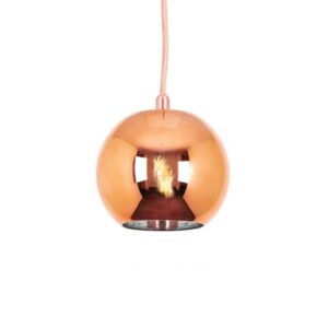 PSM LIGHTING - Moby red copper coat/noir/noir texture suspension-avec 2m de câble textile et - 4999.A.E27.2M.RKC.TX2