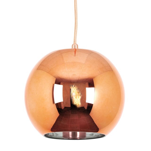 PSM LIGHTING - Moby red copper coat/noir/rosé suspension-avec 2m de câble textile et arrêt d - 4974.C.E27.28.RKC.TX2 PSM LIGHTING - Moby red copper coat/noir/rosé suspension-avec 2m de câble textile et arrêt d - 4974.C.E27.28.RKC.TX2