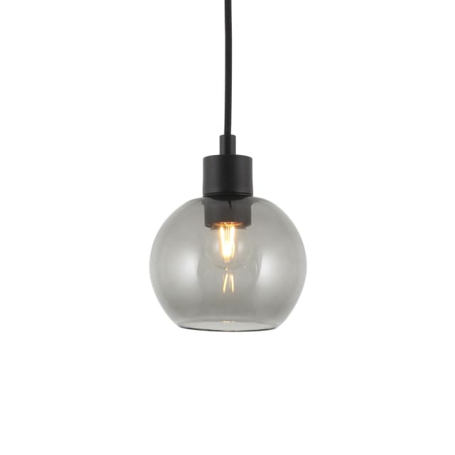 PSM LIGHTING - Moby smokey grey/gris fon/gris anth text suspension-avec 2m de câble textile - 5083.A.E27.SH.44.SG.TX44 PSM LIGHTING - Moby smokey grey/gris fon/gris anth text suspension-avec 2m de câble textile - 5083.A.E27.SH.44.SG.TX44