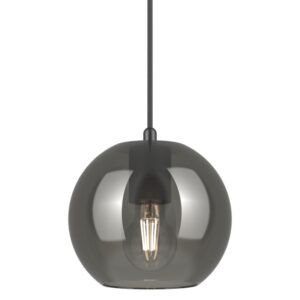 PSM LIGHTING - Moby smokey grey/gris fon/gris anth text suspension-avec 2m de câble textile - 5085.B.E27.44.SG.TX44