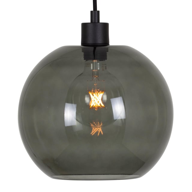 PSM LIGHTING - Moby smokey grey/noir/noir texture suspension-avec 2m de câble textile et arr - 5068.C.E27.SH.2M.SG.TX2 PSM LIGHTING - Moby smokey grey/noir/noir texture suspension-avec 2m de câble textile et arr - 5068.C.E27.SH.2M.SG.TX2