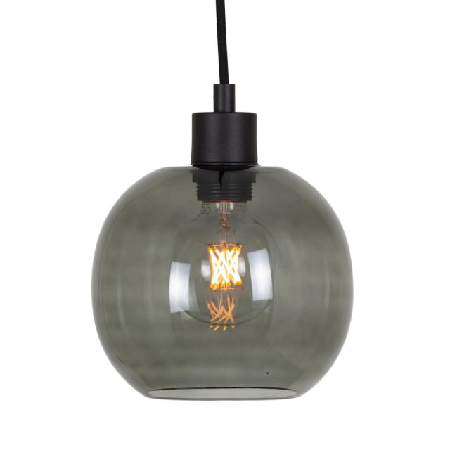 PSM LIGHTING - Moby smokey grey/noir/noir texture suspension-avec 2m de câble textile et arr - 5069.B.E27.SH.2M.SG.TX2 PSM LIGHTING - Moby smokey grey/noir/noir texture suspension-avec 2m de câble textile et arr - 5069.B.E27.SH.2M.SG.TX2