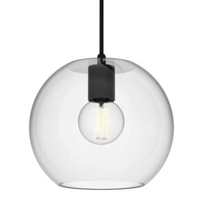 PSM LIGHTING - Moby transparent/alu gris/alu satiné suspension-avec 2m de câble textile et a - 5087.C.E27.14.TR.TX11