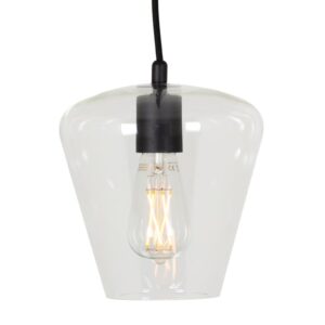 PSM LIGHTING - Moby transparent/blanc/blanc mat texture suspension-avec 2m de câble textile - 5098.E27.1M.TR.TX1