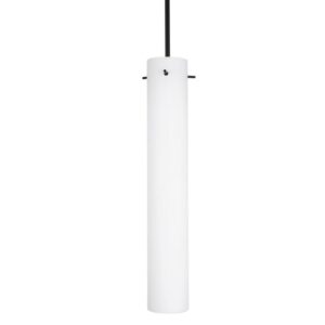 PSM LIGHTING - NOA susp. cylindre opal verre 15W noir suspension avec rotule-tige raccourciss - 3904.2M