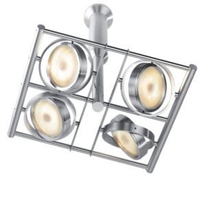 PSM LIGHTING - OPERA PENDANT plafonnier - orientable - sur tige - avec transfo alu satiné - 4009.14