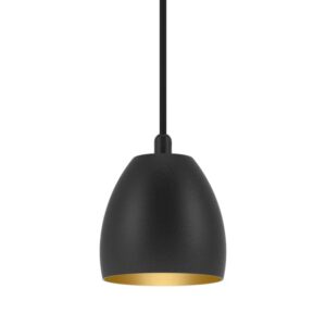 PSM LIGHTING - Olivia mini noir-dorée int./noir suspension-avec 1