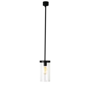 PSM LIGHTING - POLINA suspension avec rotule et rosace apparente - verre H250 brun texture - 5073.B4.33MX