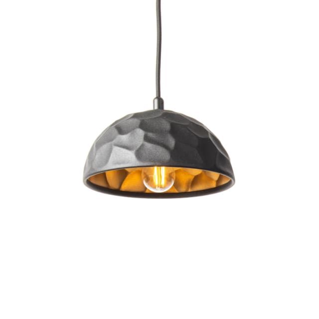 PSM LIGHTING - Rocky noir-dorée int./noir suspension-avec 1 PSM LIGHTING - Rocky noir-dorée int./noir suspension-avec 1