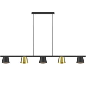 PSM LIGHTING - SHAKE suspension avec rotule - tige raccourcissable - down alu satiné - 5581.LED.14.NW