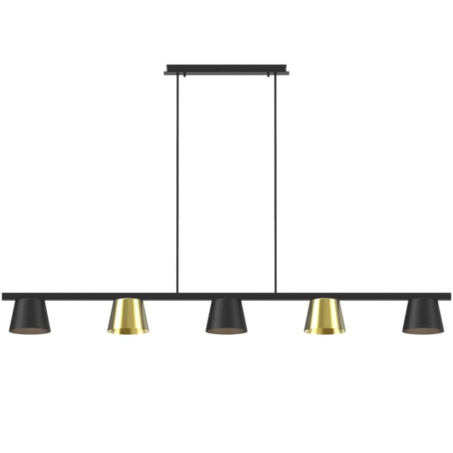 PSM LIGHTING - SHAKE suspension avec rotule - tige raccourcissable - down noir - or - 5581.LED.216.WW PSM LIGHTING - SHAKE suspension avec rotule - tige raccourcissable - down noir - or - 5581.LED.216.WW